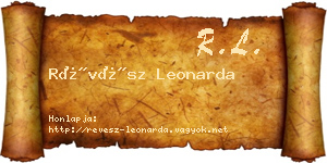 Révész Leonarda névjegykártya